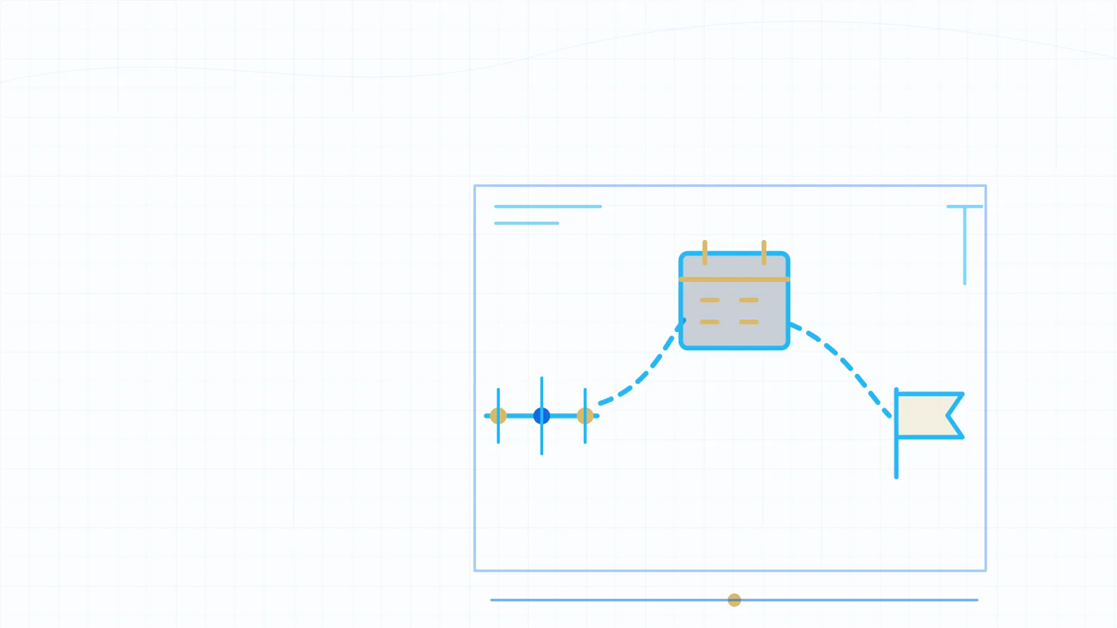 Blueprint illustration of the first 90 days for a UAE company moving through dated milestones.