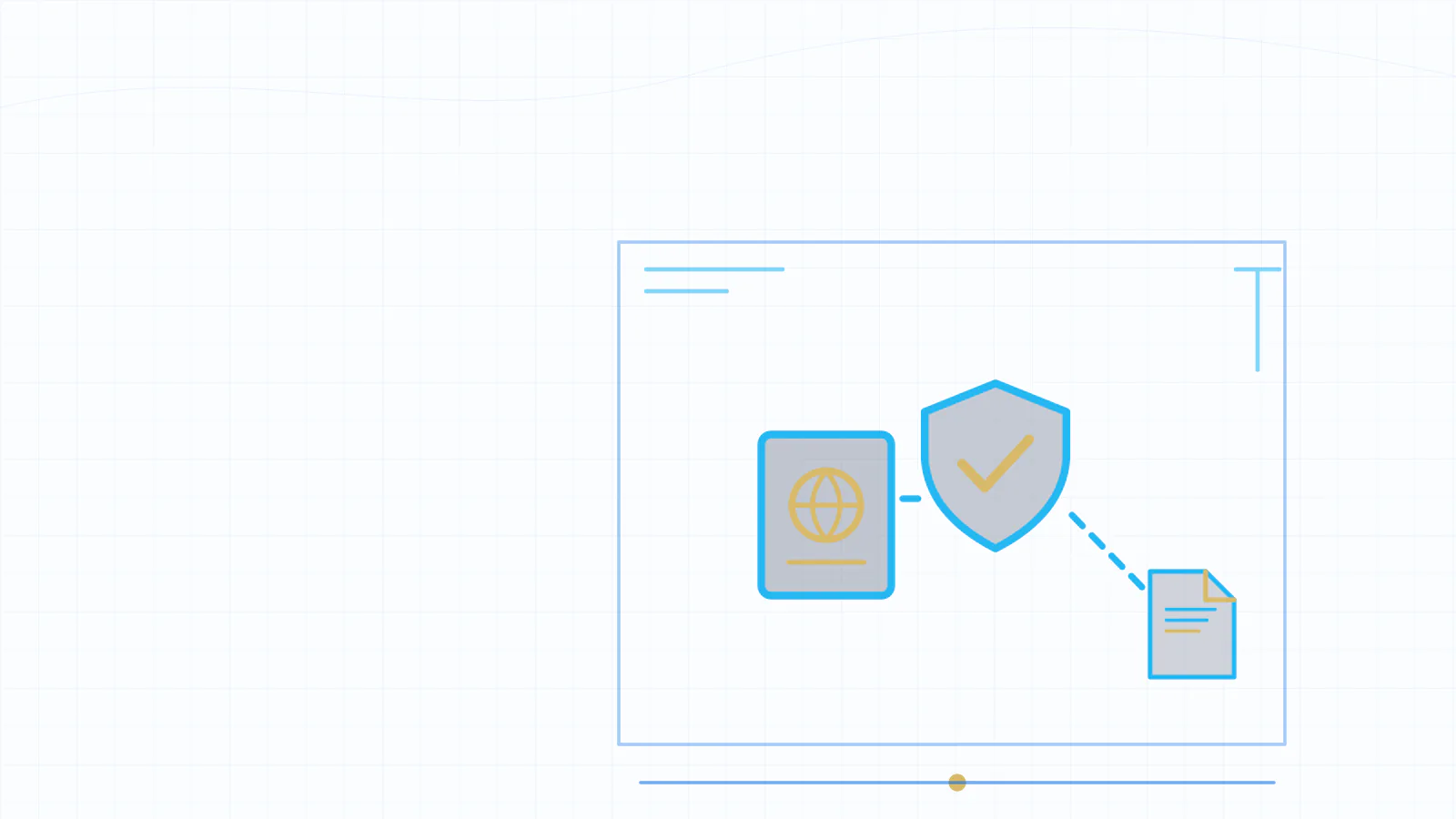 Blueprint illustration of a non-resident founder preparing UAE identity, evidence and controls.